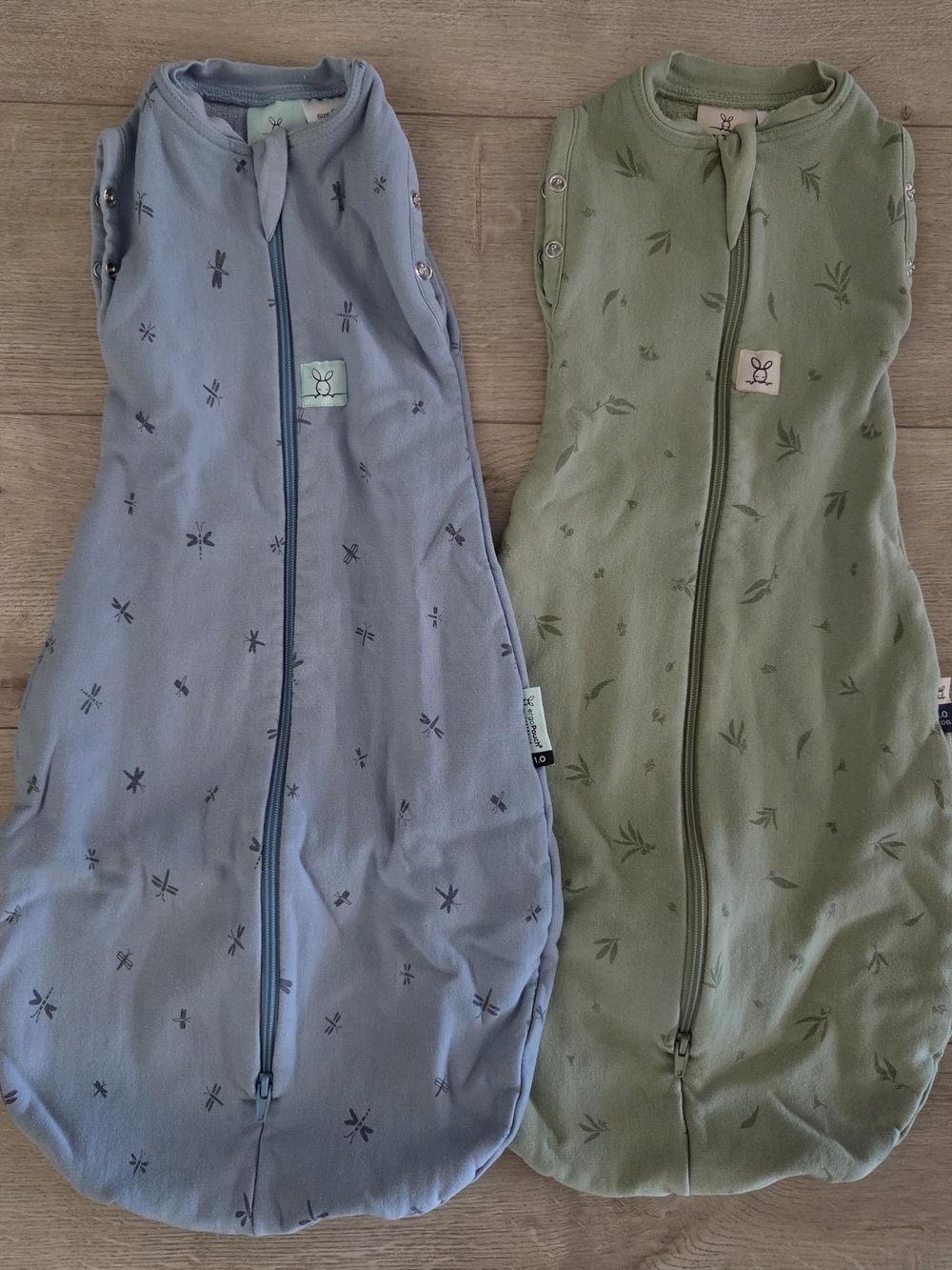2-Pack ErgoPouch Baby Sleep Sacks in Blue and Sage Green